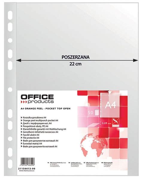 Koszulka Na Dokumenty A4 Office Products Groszkowa 50 Sztuk