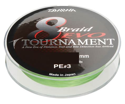 Daiwa Tournament 8 Braid Evo Chartreuse 300m 0 12mm Mit 8 6kg