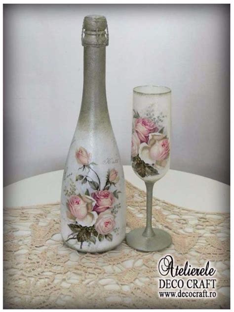 How To Decorate Glass Bottles With Decoupage Diy Recycle With Art