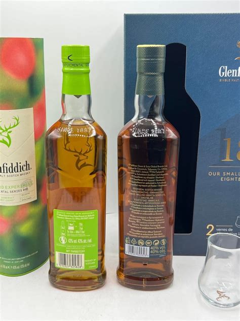 Glenfiddich 18 Years Old Our Small Batch With Glasses Orchard