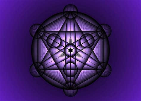 Alchimie Occulte Mandala Metatrons Cube Fleur De Vie Noir Sacr