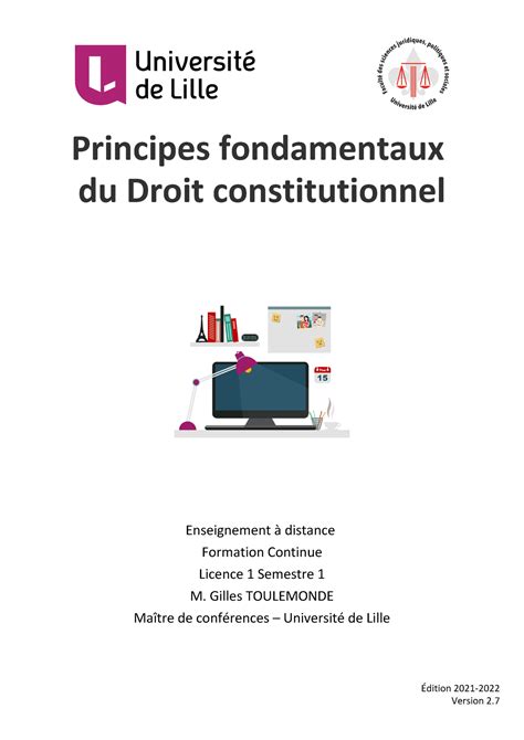 Principes Fondamentaux Du Droit Constitutionnel Principes