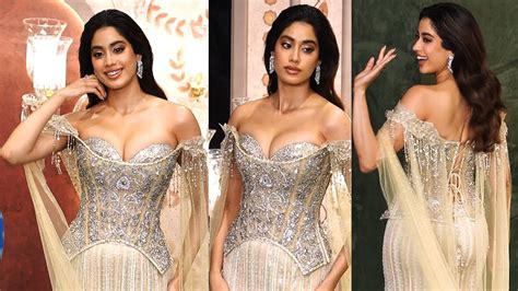 Janhvi Kapoor Exudes Diva Vibes In Stone Studded Fish Cut Lehenga At