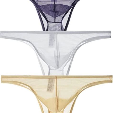 2521E Slips pour Hommes Slips érotiques Transparents Slips Taille Basse