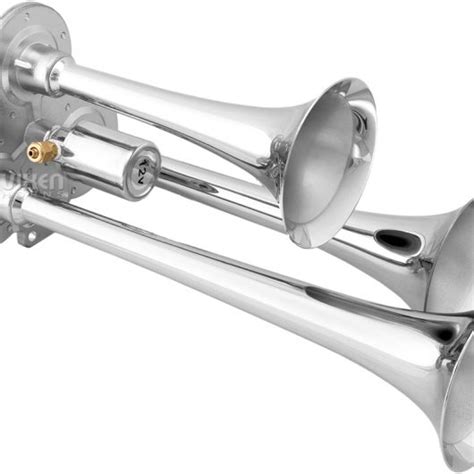 Vixen Horns Vxh Lc Triple Trumpet Train Air Horn Chrome Plated