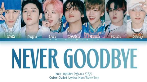 Nct Dream Never Goodbye Color Coded Lyrics Han Rom Eng