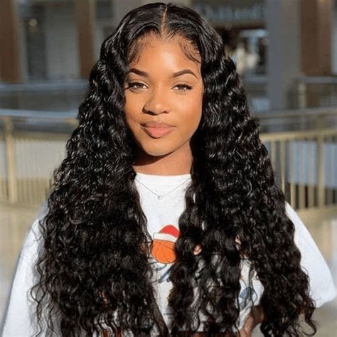 Wig Deep Wave Swiss Lace T Part Brazilian Human Hair Ei Hair