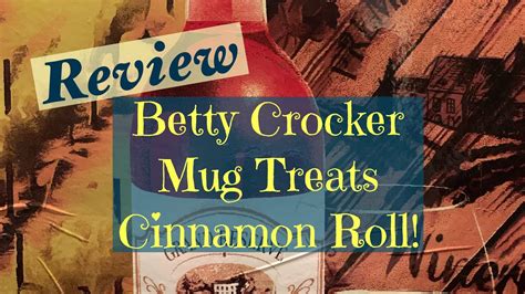 Betty Crocker Mug Treats Cinnamon Roll YouTube