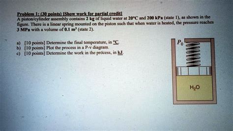 Solved Problem Points Show Work For Partial Credit A Piston