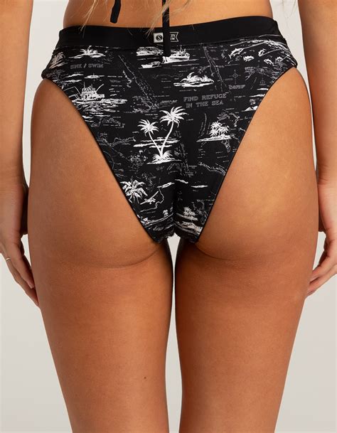 Salty Crew Tandem Reversible Cheeky Bikini Bottoms Blk Wht Tillys