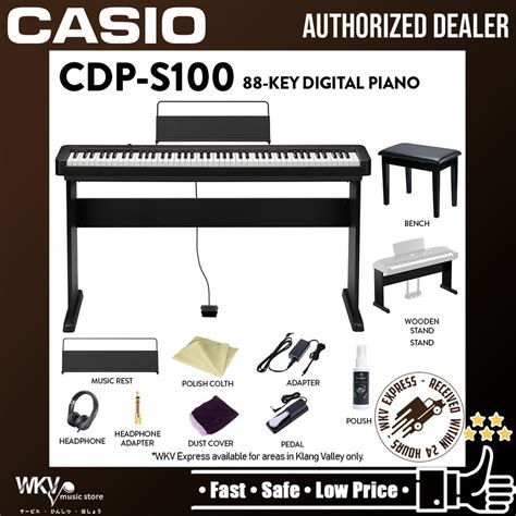 Casio Cdp S Key Digital Piano With Wooden Stand Piano Bench