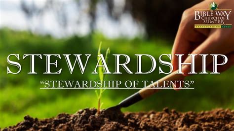 Bible Study Series Stewardship Stewardship Of Talents Youtube