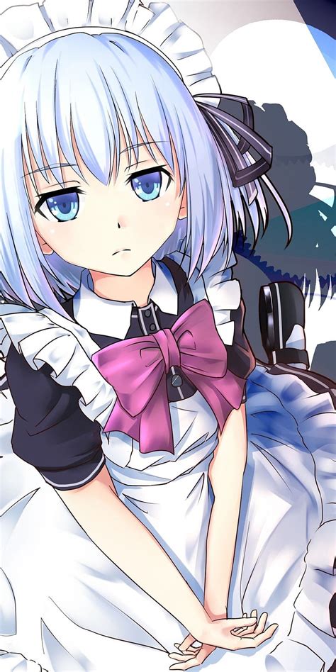 Date A Live Tobiichi Origami Maid Clothes Top View Short Hair