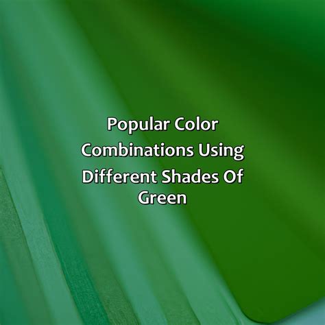 Different Shades Of Green Names - colorscombo.com