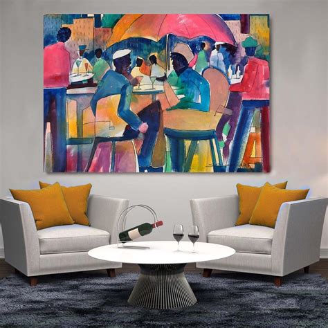 Downtown Dining Canvas African American Art Canvas Art Canvas Wall