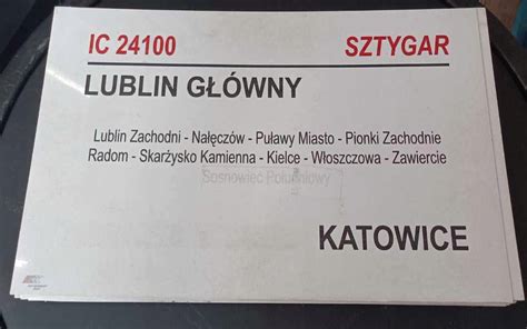 Tablica Relacyjna Pkp Ic Sztygar Sosnowiec Po Udniowy