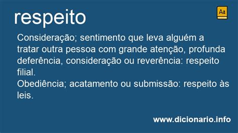 Palavra Que Rima Com Respeito