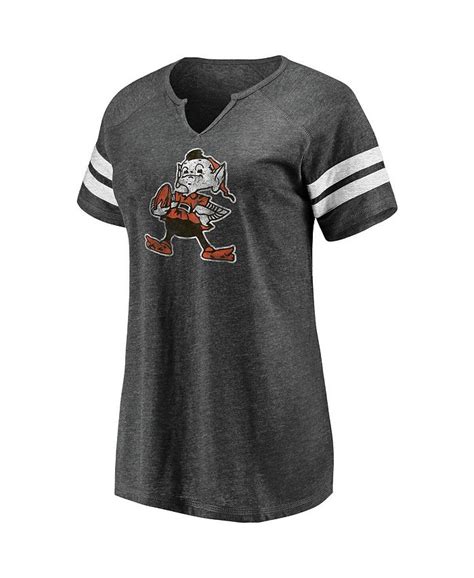 Fanatics Women's Branded Heathered Charcoal Cleveland Browns Throwback ...