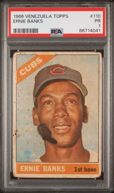 Cour V N Zu Lienne Ernie Banks Venezuela Topps Grade Psa