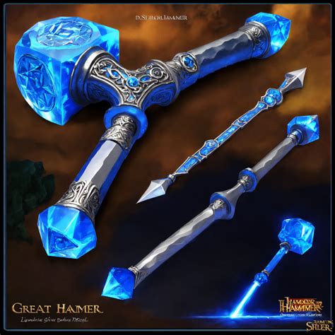 Lexica Great Hammer Lightning Weapon D D Large Anvil Sized