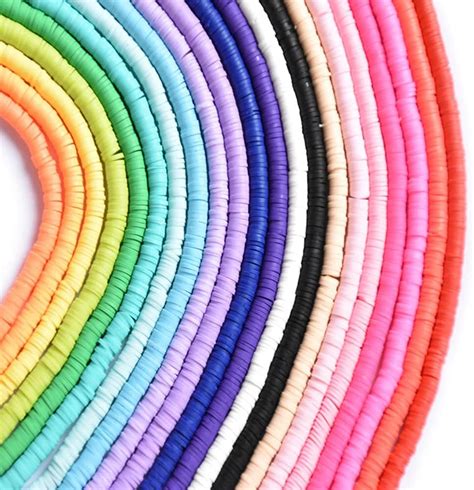 Pcs Flat Clay Heishi Beads For Jewelry Making Pano Preppy Disc