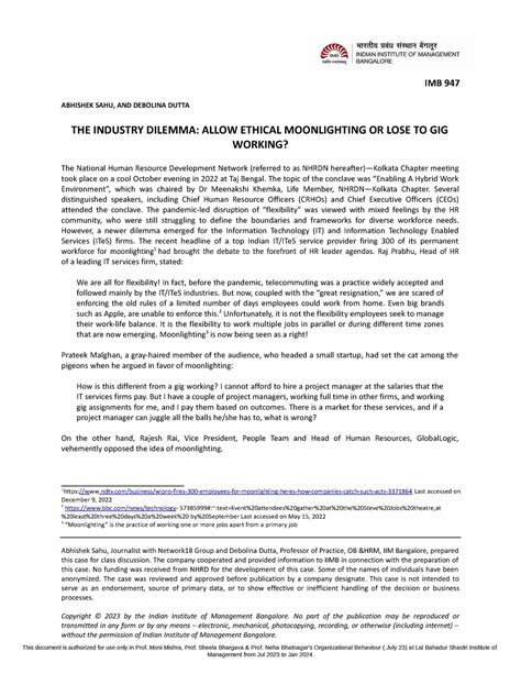 Monmouth Harvard Case Solution 6