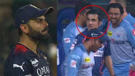 Gautam Gambhir Aggressive Celebration In Front Of Virat Kohli After Lsg