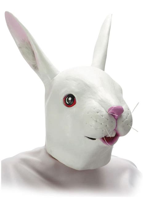 Masque De Lapin Latex Moustaches Et Fourrure Aux Feux De La Fête