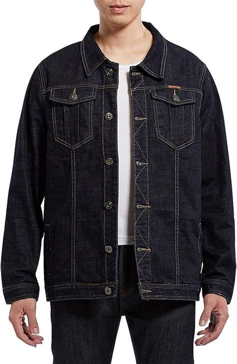 Gtagain Chaqueta De Mezclilla Hombres Hombre Casual Denim Chaqueta