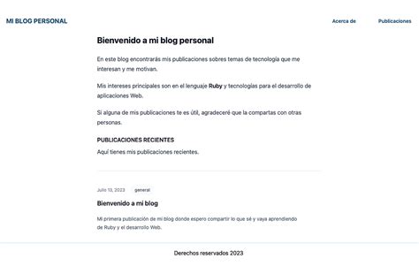 Rails en español Bridgetown para crear tu blog personal y publícalo