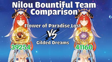 Nilou Bountiful Flower Of Paradise Lost Vs Gilded Dreams Comparison