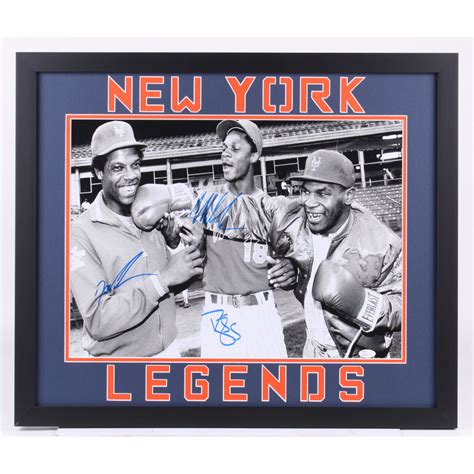 Dwight Doc Gooden Darryl Strawberry Mike Tyson Signed New York