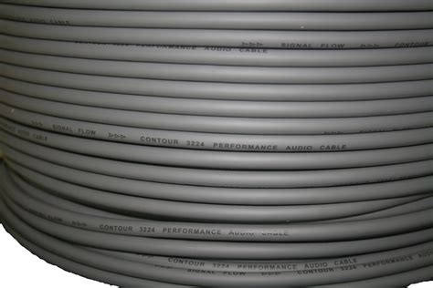 BRTB Contour 3224 Bulk Microphone Cable Per Foot Grey 3224 GY 1