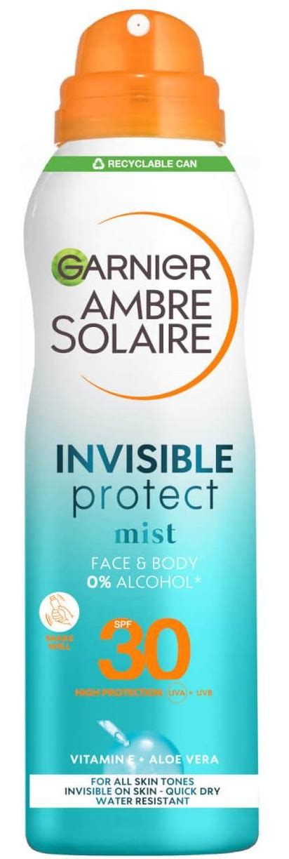 Garnier Ambre Solaire SPF 30 Invisible Protect Mist Spray ingredients ...