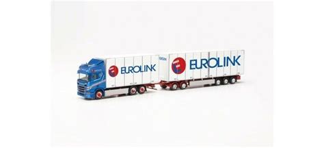 Herpa Scania CR 20 HD Schwedencombi Eurolink Nr 316552 1 87 HN2453