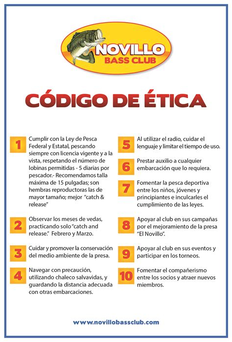 Codigo De Etica Novillo Bass Club