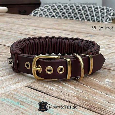 Hundehalsband Aus Leder 35 Mm Breit Original Knoten Halsband