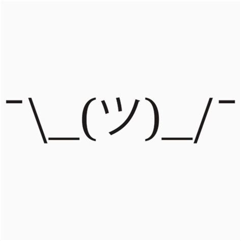 ツ)_/¯ / Shrug Emoticon / Shrug Emoji Sticker by jlittlew | Shrug emoji ...