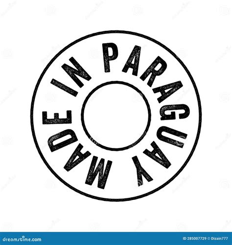 Hecho En Paraguay Texto Emblema Estampado Fondo De Concepto Stock de