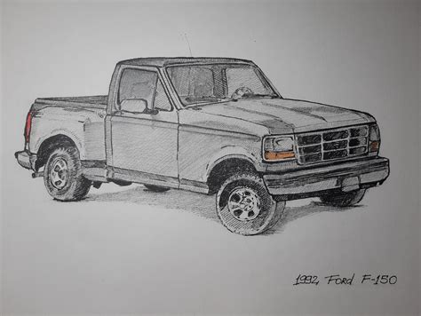 Ford Pickup Truck Drawing