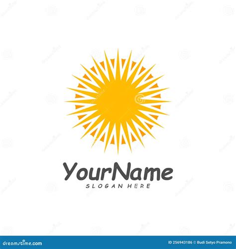 Sun Logo Design Template Creative Sun Logo Vector Simple Icon Symbol