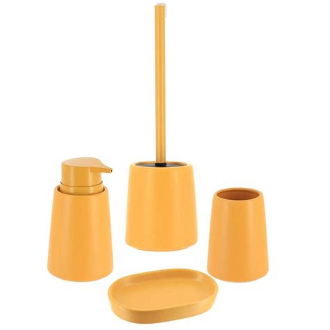 Evideco French Home Goods Smooth Bathroom Accessory Set Pieces