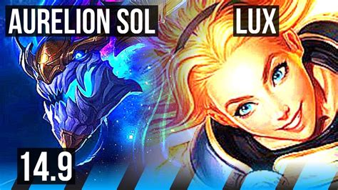 Aurelion Sol Vs Lux Mid Godlike Br Master Youtube