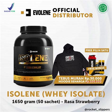 Jual Isolene Serving Whey Isolate Bpom Halal Protein Fitness Gym