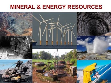 Mineral & energy resources