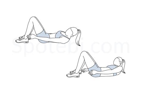 Alternate Heel Touchers Illustrated Exercise Guide