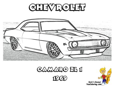 Coloriage Camaro ZL1 dessin gratuit à imprimer