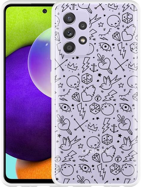 Samsung Galaxy A Hoesje Tattoo Zwart Designed By Cazy Bol