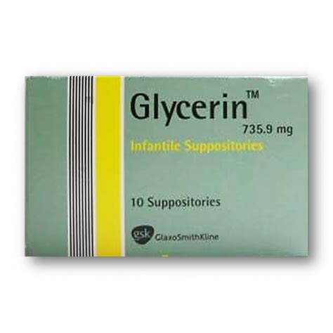 Glycerin Infantile 7359 Mg Glycerin Gsk Glaxo 10 Suppositories