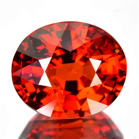 4 38 Cts Natural Mandarin Red Spessartite Garnet Oval Cut Namibia Unheated